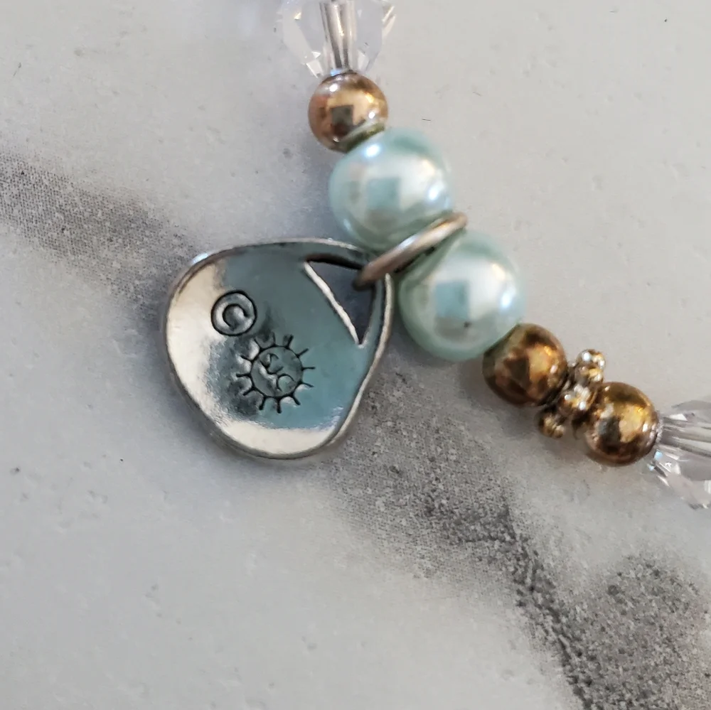 Love Always Niece Silver Crystal Beaded Bracelet SJC
